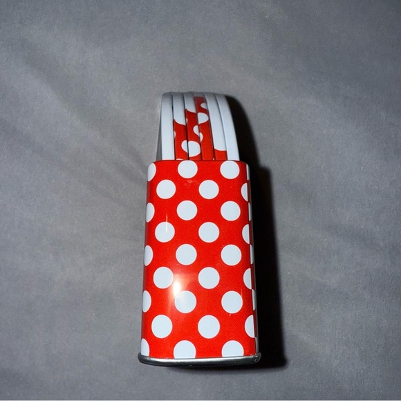 Disney Mickey & Friends 6 Piece Coaster Set Mickey Minnie Mouse Red White - Picture 3 of 10